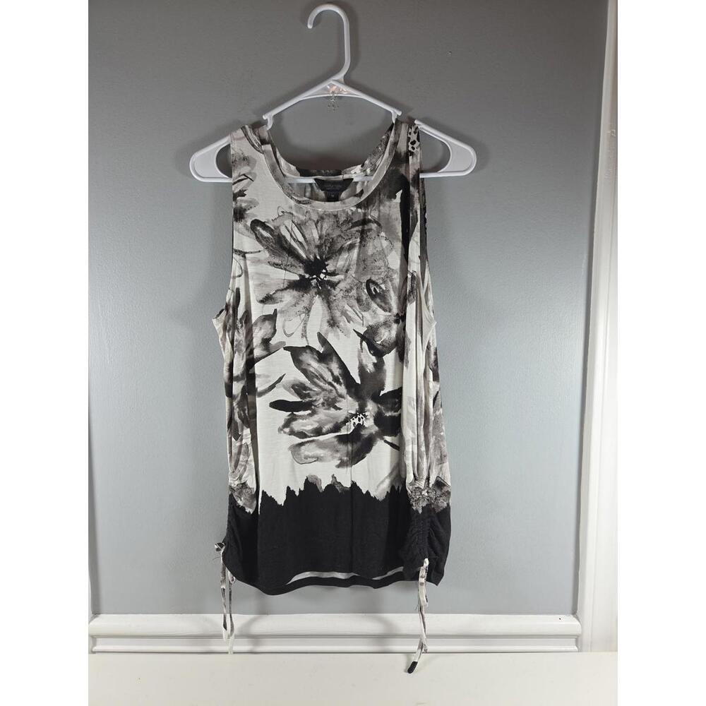 Simply Vera Wang Women’s Black and White Sleeveless Tank Top Medium NEW